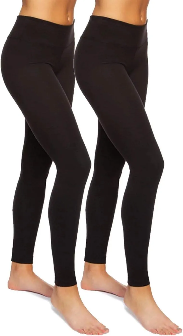 Felina Sueded Athleisure Performance Legging (2-Pack) Womens Leggings w/Slimming Waist Band Style: C3690RT