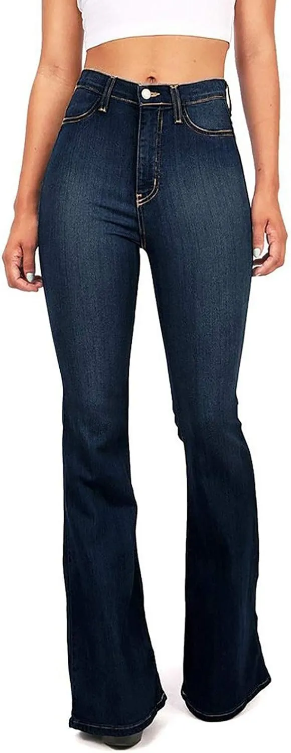 Flare Jeans for Women Women's Bootcut Bell Bottom Jeans High Waisted Stretch Slimming Bell Bottoms Jeans