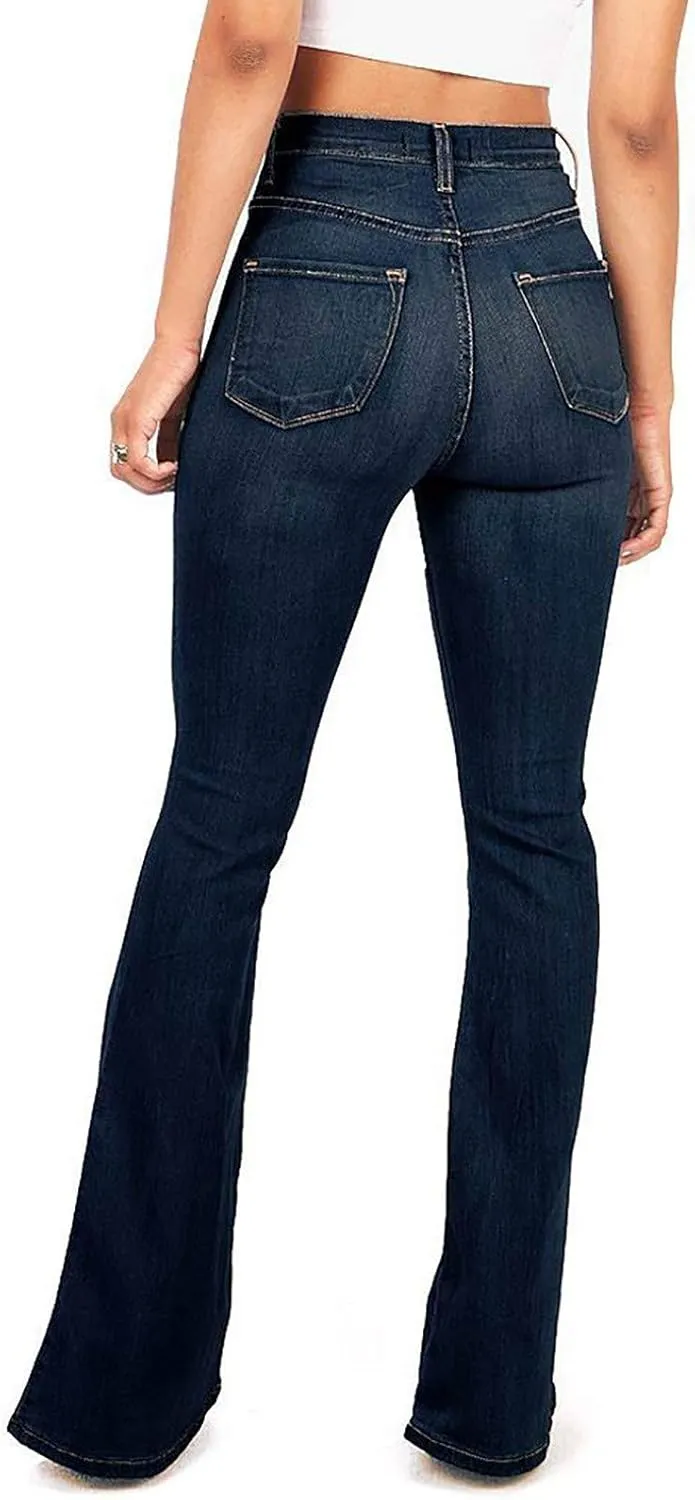 Flare Jeans for Women Women's Bootcut Bell Bottom Jeans High Waisted Stretch Slimming Bell Bottoms Jeans