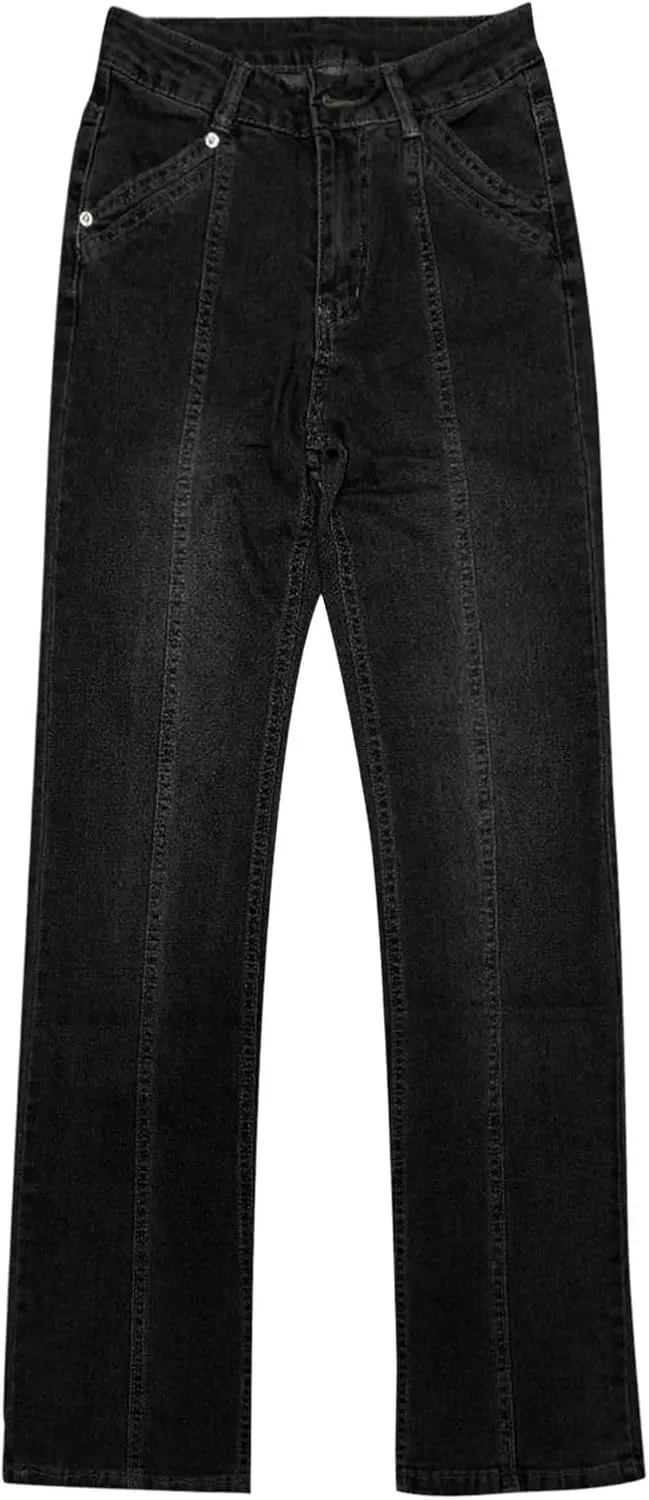 Flared Jeans Women High Waisted Plus Size Jeans Curvy Fit Jeans Bootcut Jeans Trendy Stretchy Booty Lift Denim Pants