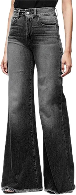 FRMUIC Bell Bottom Jeans for Women Flare Jeans High Waisted Wide Leg Bootcut Jeans Baggy Jeans Stretch Denim Pants