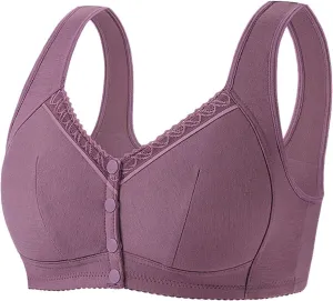 Front Closure Bras for Women Plus Size Nursing Bra Casual Breathable Push up Everyday Bras No Underwire Lingerie Soft
