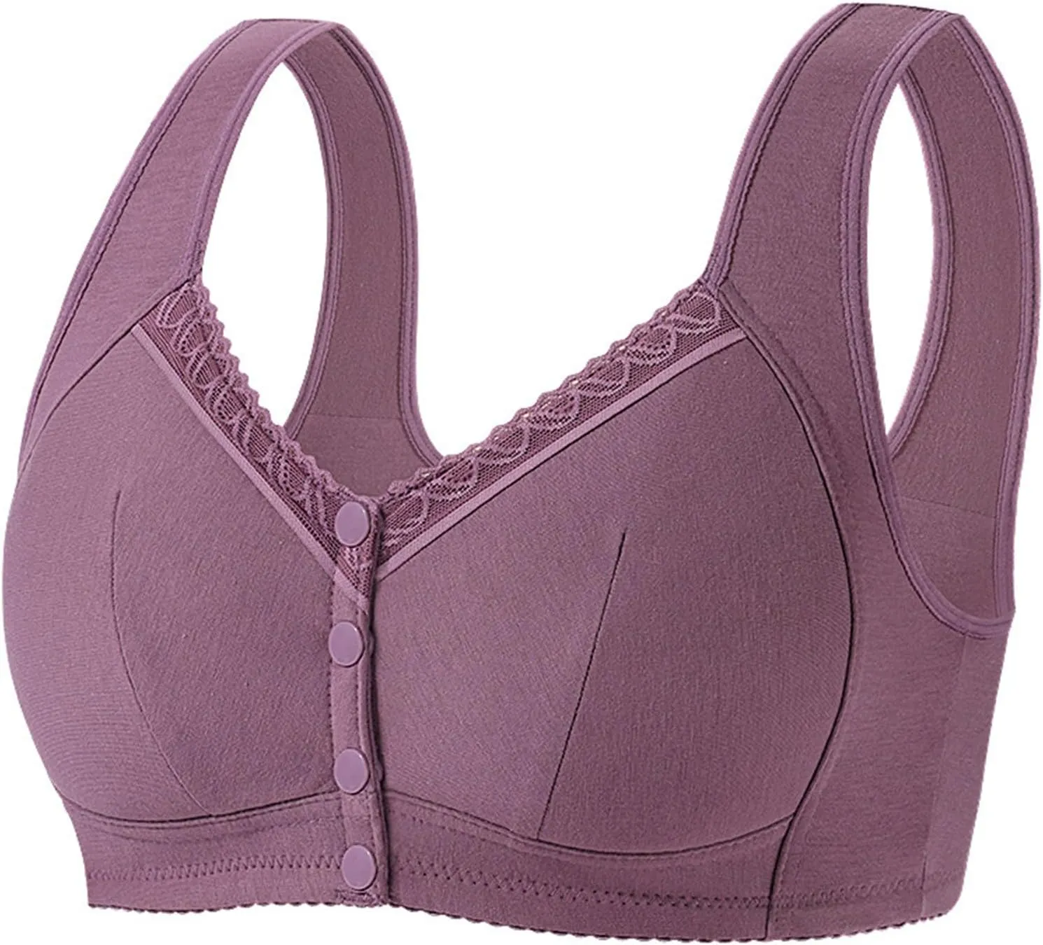 Front Closure Bras for Women Plus Size Nursing Bra Casual Breathable Push up Everyday Bras No Underwire Lingerie Soft
