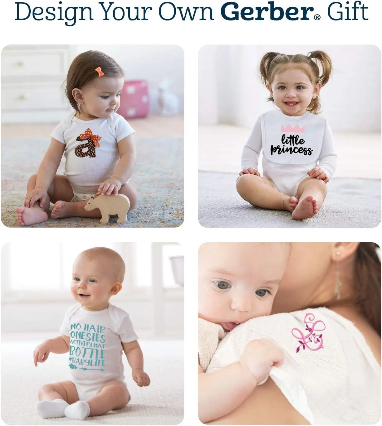 Gerber Baby 5-Pack Solid Onesie Bodysuits