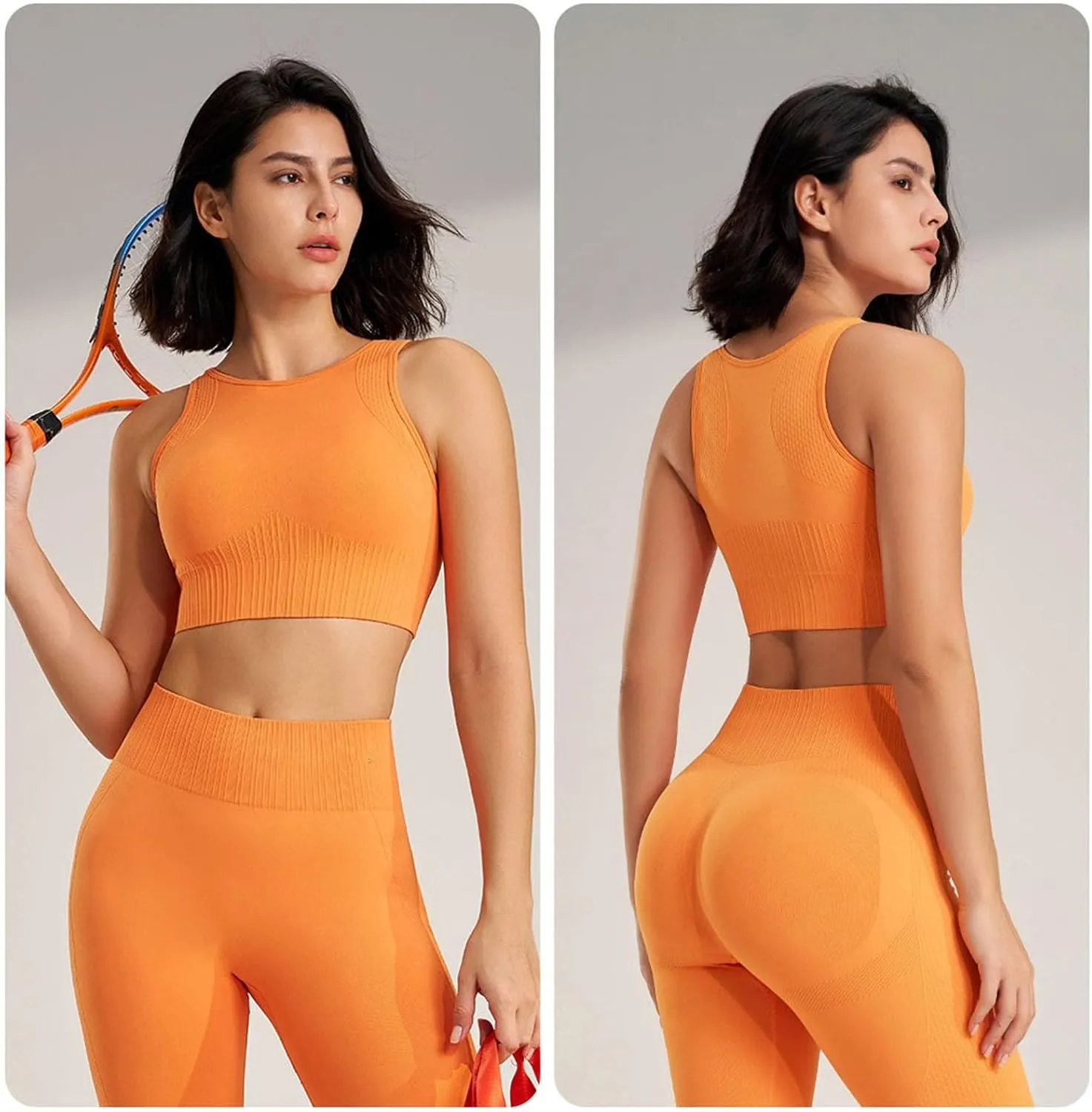 High Support Sports Bras for Women Full Coverage Seamless Yoga Workout Running Athletic Bralettes Quick Dry Active Bras