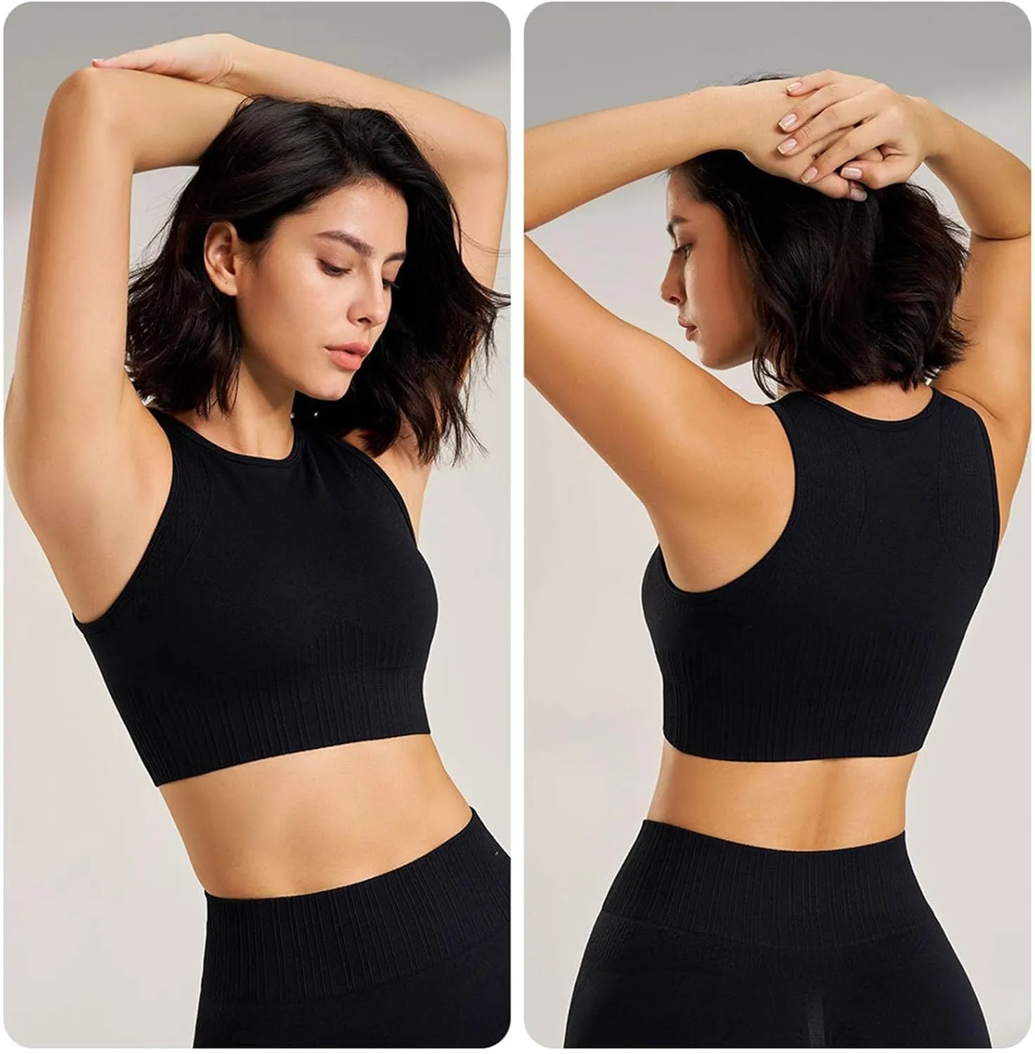 High Support Sports Bras for Women Full Coverage Seamless Yoga Workout Running Athletic Bralettes Quick Dry Active Bras