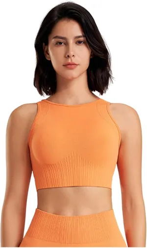 High Support Sports Bras for Women Full Coverage Seamless Yoga Workout Running Athletic Bralettes Quick Dry Active Bras