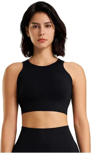 High Support Sports Bras for Women Full Coverage Seamless Yoga Workout Running Athletic Bralettes Quick Dry Active Bras