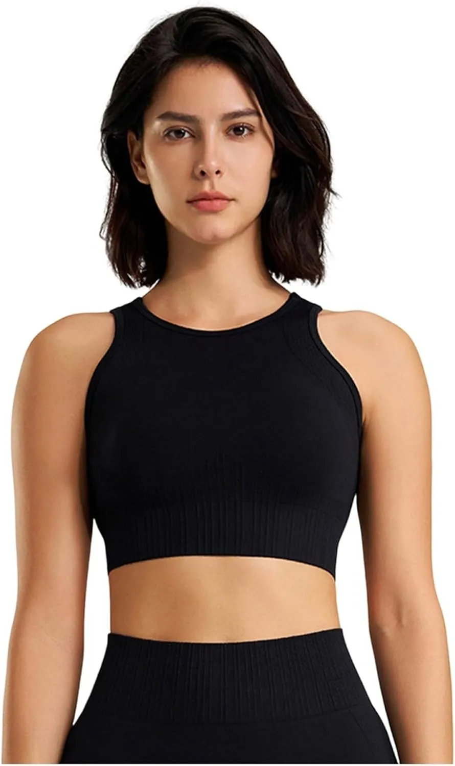 High Support Sports Bras for Women Full Coverage Seamless Yoga Workout Running Athletic Bralettes Quick Dry Active Bras