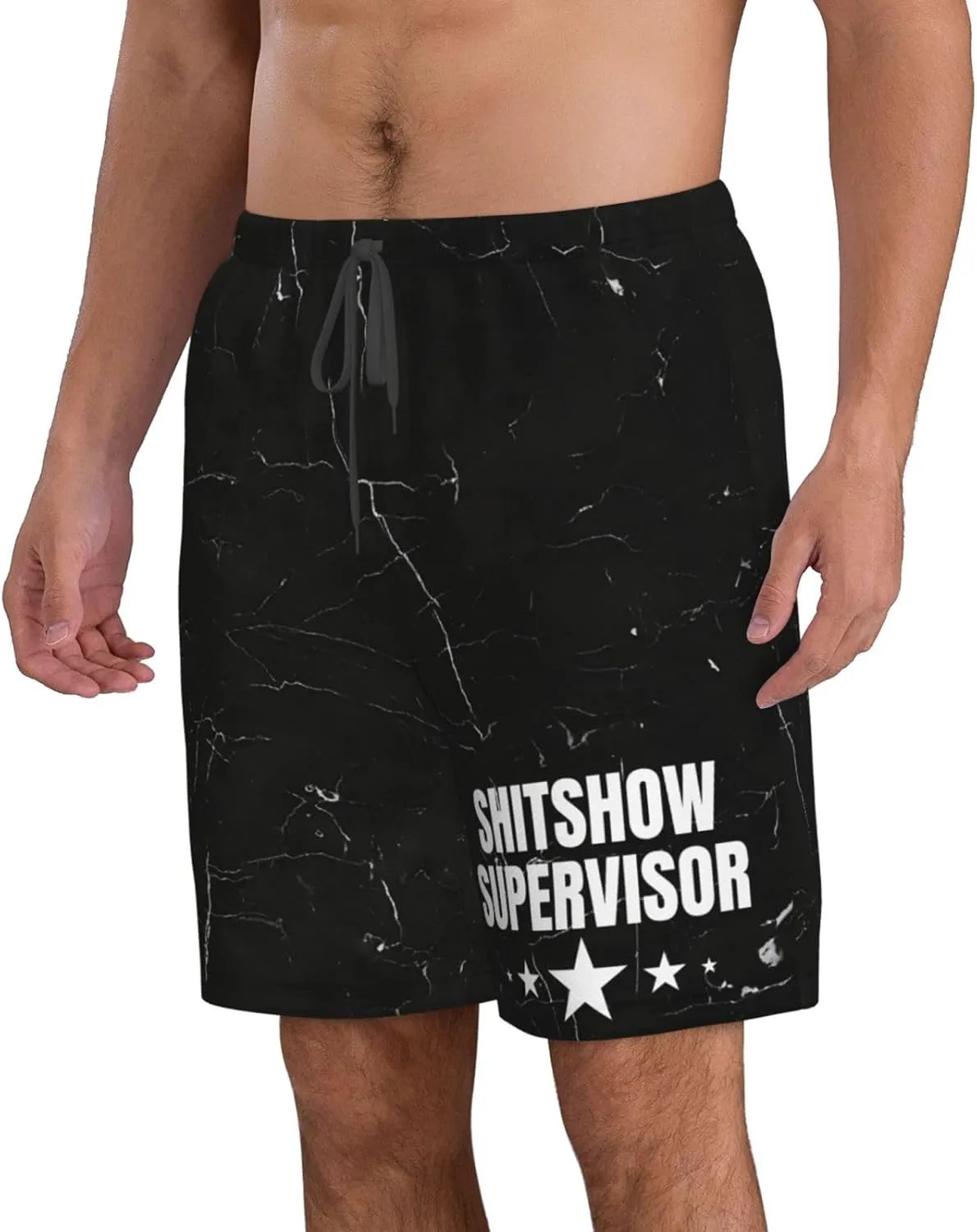 HILLBACK Funny Shit Show Supervisor Gifts Manager Gift Men's Basketball Shorts Hiking Shorts Summer Shorts Gym Workout Shorts