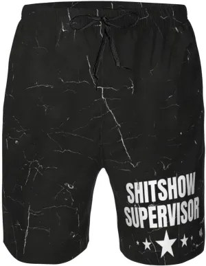 HILLBACK Funny Shit Show Supervisor Gifts Manager Gift Men's Basketball Shorts Hiking Shorts Summer Shorts Gym Workout Shorts