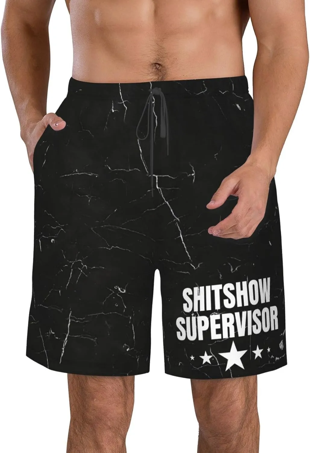 HILLBACK Funny Shit Show Supervisor Gifts Manager Gift Men's Basketball Shorts Hiking Shorts Summer Shorts Gym Workout Shorts