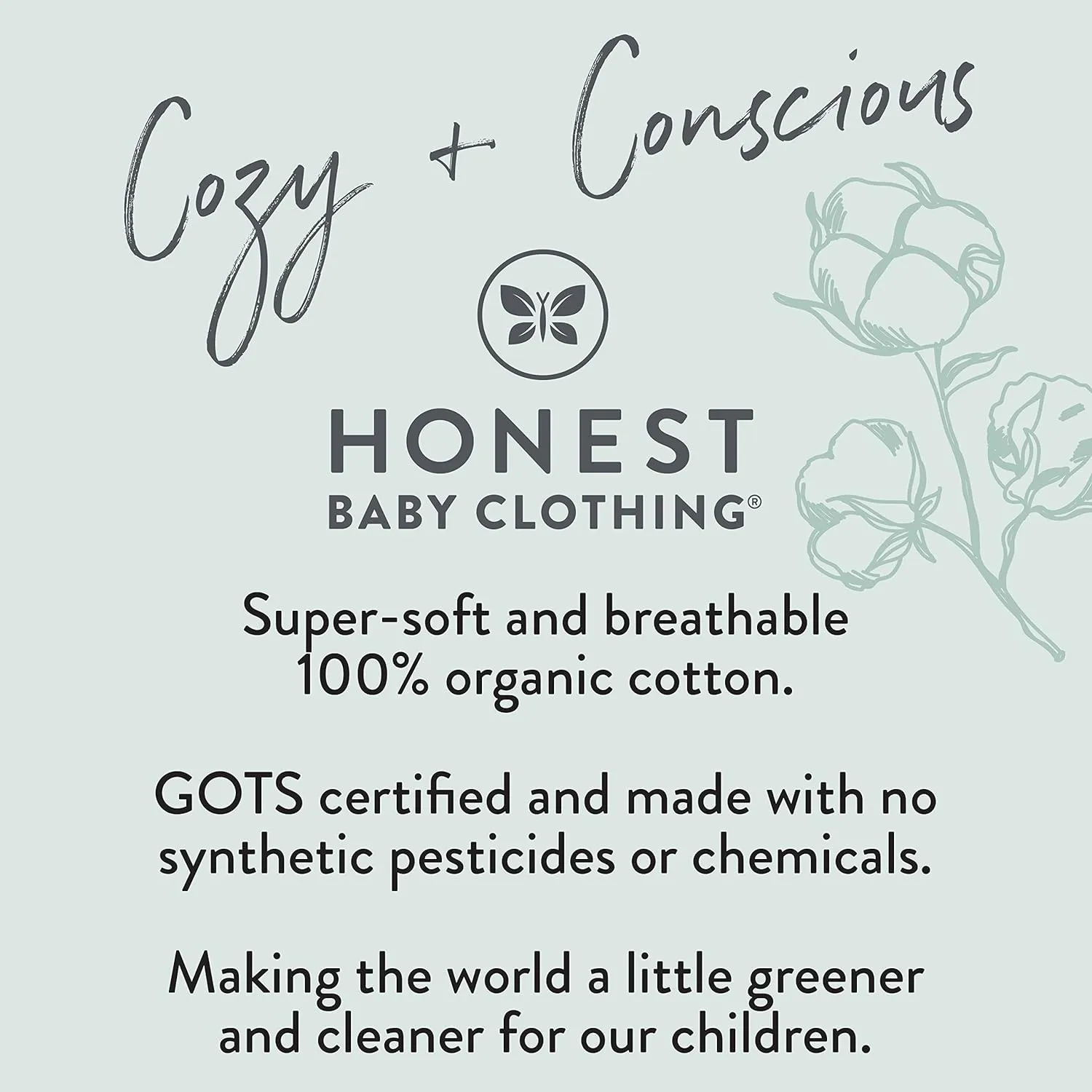 HonestBaby Long Sleeve Bodysuits Multipack Organic Cotton for Infant Baby Girls