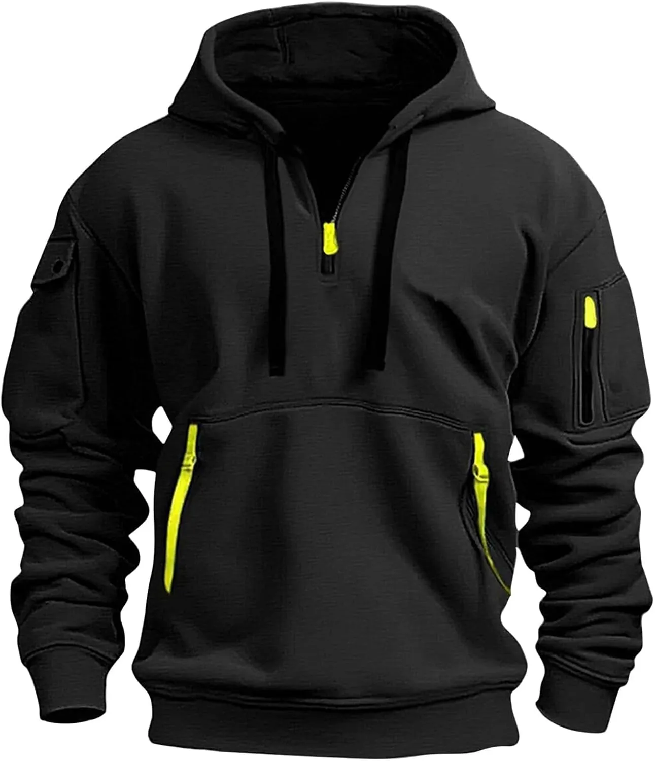 Hoodies for Men Casual Pullover Sports with Zipper Drawstring Fall Tops Winter Men'S Fashion Hoodies & Sweatshirts