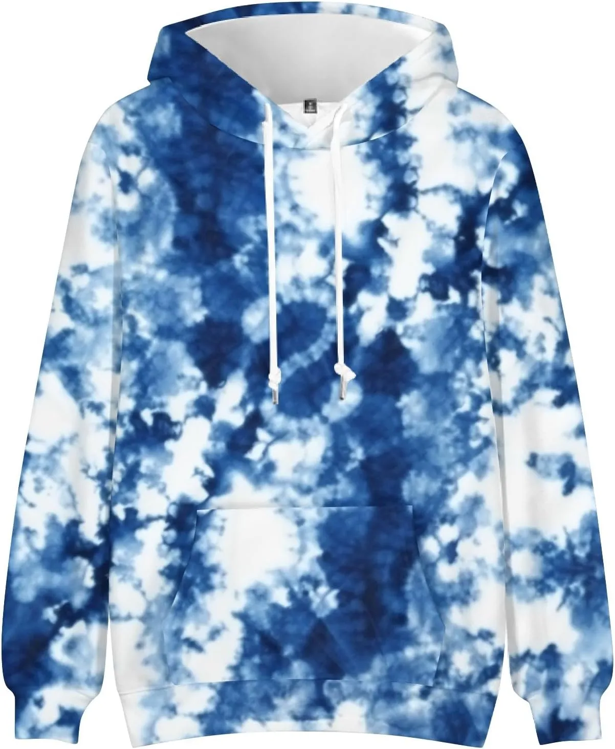 Hoodies For Men Fashion Tie Dye Print Hooded Mens Sweatshirt With Pocket Casual Workout Men'S Hoodies Pullover