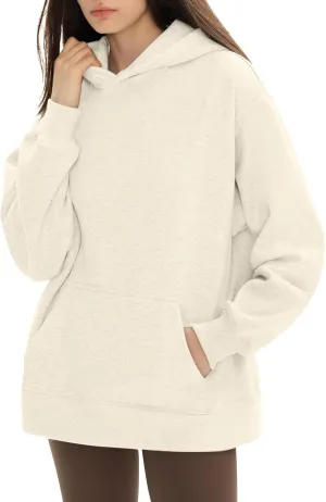 Hoodies for Women Fall Fashion 2024 Long Sleeve Outfits Tops Oversized Hoodies Solid Sweatshirt with Pocket