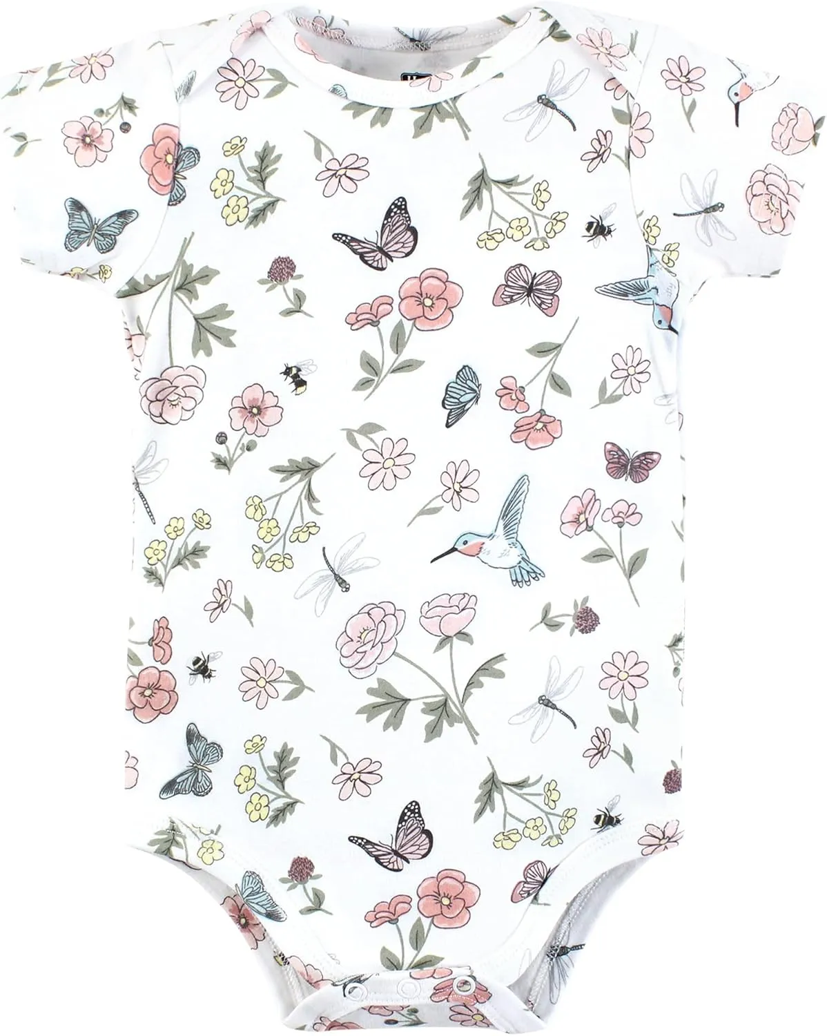 Hudson Baby baby-girls Cotton Bodysuits 5-pack