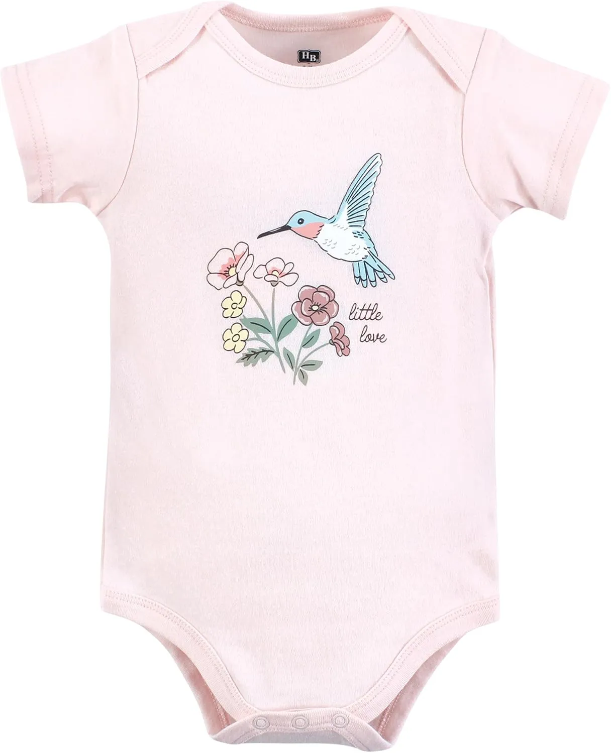 Hudson Baby baby-girls Cotton Bodysuits 5-pack