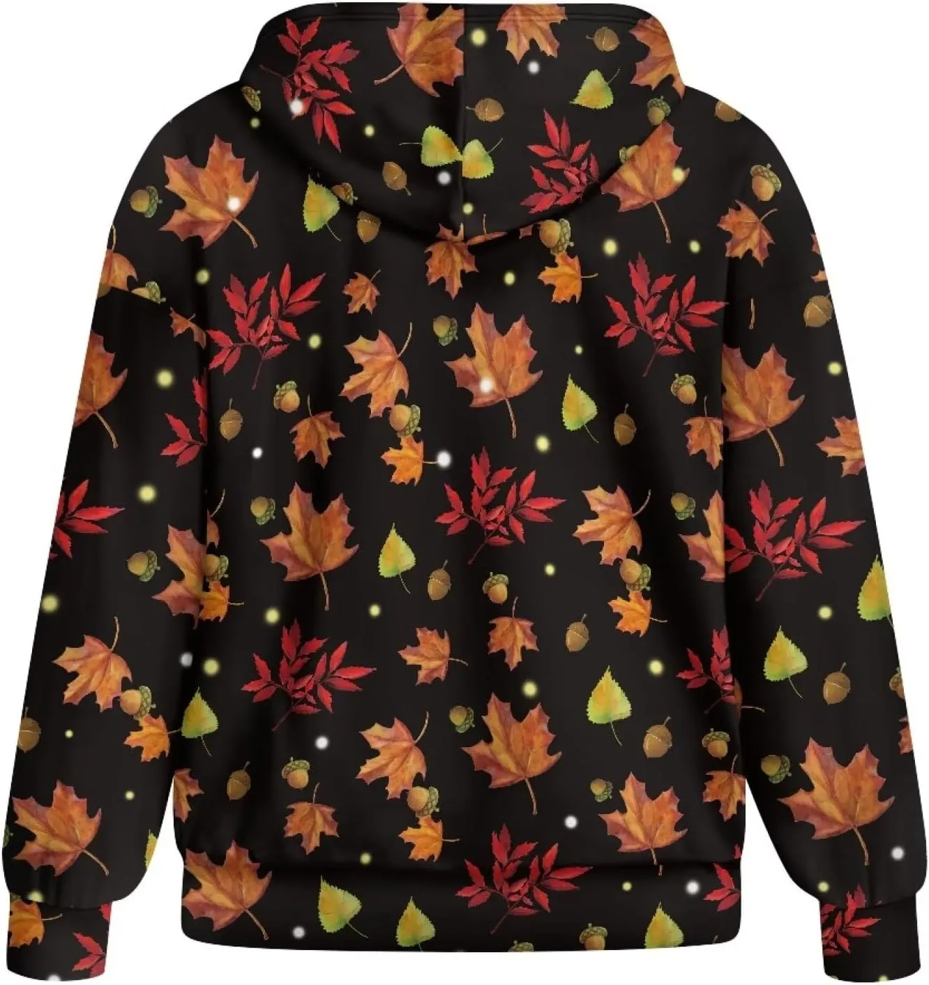 HUGS IDEA Women's Drawstring Zip Up Cute Hoodies Fall Jacket Oversized Casual Sweatshirts with Pocket