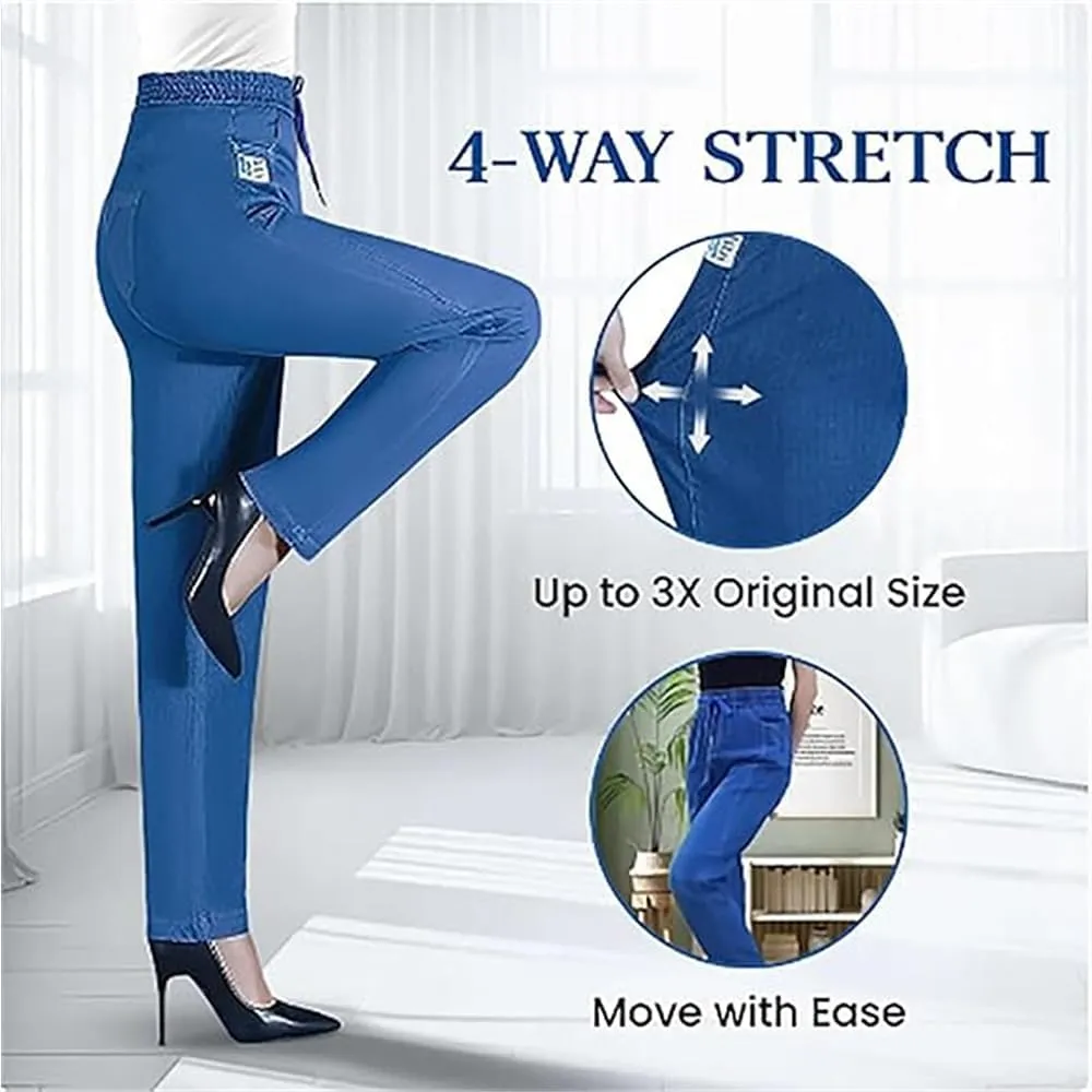 Janemore Jeans,Comfy Jeans for Women,Aromia Jeans,ComfiJeans - High Waist Ultra-Stretch Mom Jeans