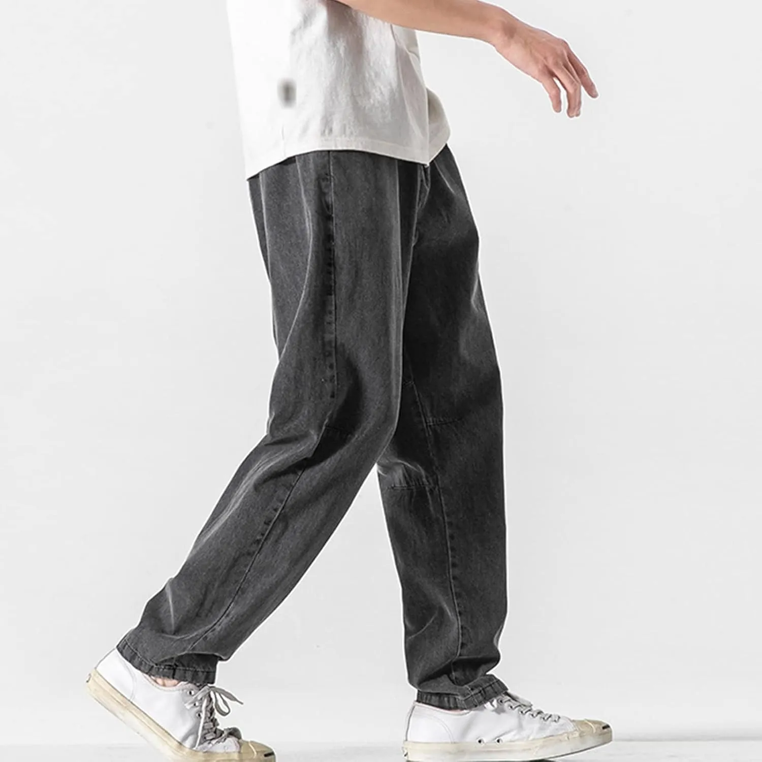 JEShifangjiusu Men's Straight Fit Jeans Casual Baggy Jeans Loose Fit Wide Leg Trousers Relaxed Fit Streetwear Denim Pants