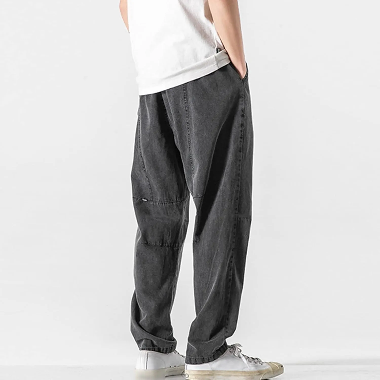 JEShifangjiusu Men's Straight Fit Jeans Casual Baggy Jeans Loose Fit Wide Leg Trousers Relaxed Fit Streetwear Denim Pants