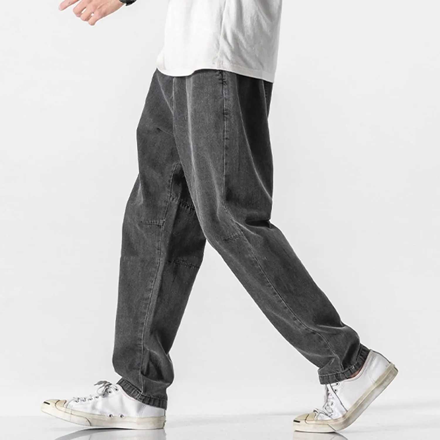 JEShifangjiusu Men's Straight Fit Jeans Casual Baggy Jeans Loose Fit Wide Leg Trousers Relaxed Fit Streetwear Denim Pants