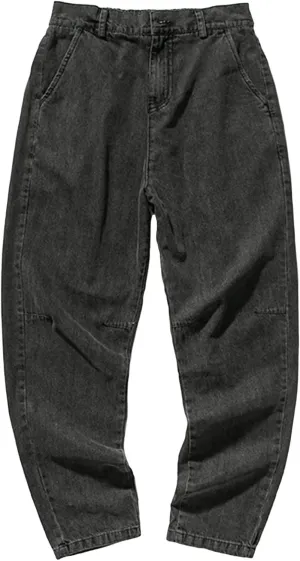 JEShifangjiusu Men's Straight Fit Jeans Casual Baggy Jeans Loose Fit Wide Leg Trousers Relaxed Fit Streetwear Denim Pants