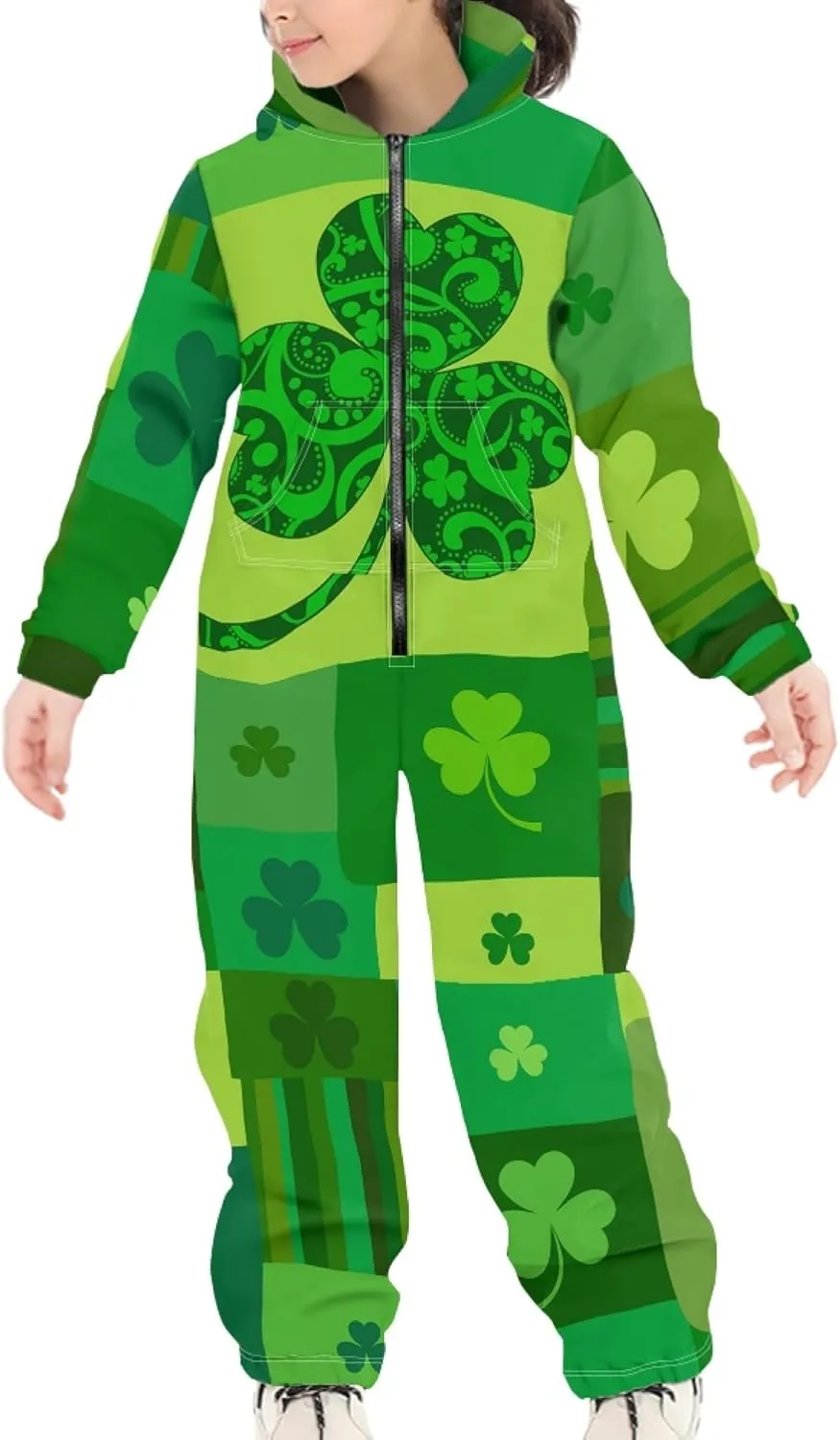 Kids 3D Galaxy Novelty Print Sky Graphic Jumpsuits Zip Up Hoodie One Piece Rompers Boys Girls