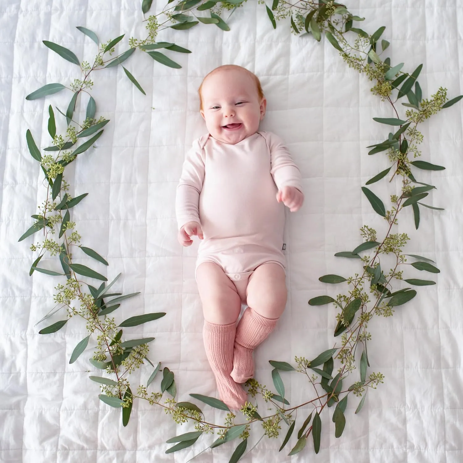 KYTE BABY Soft Bamboo from Rayon Long Sleeve Unisex Bodysuit, 0-24 Months