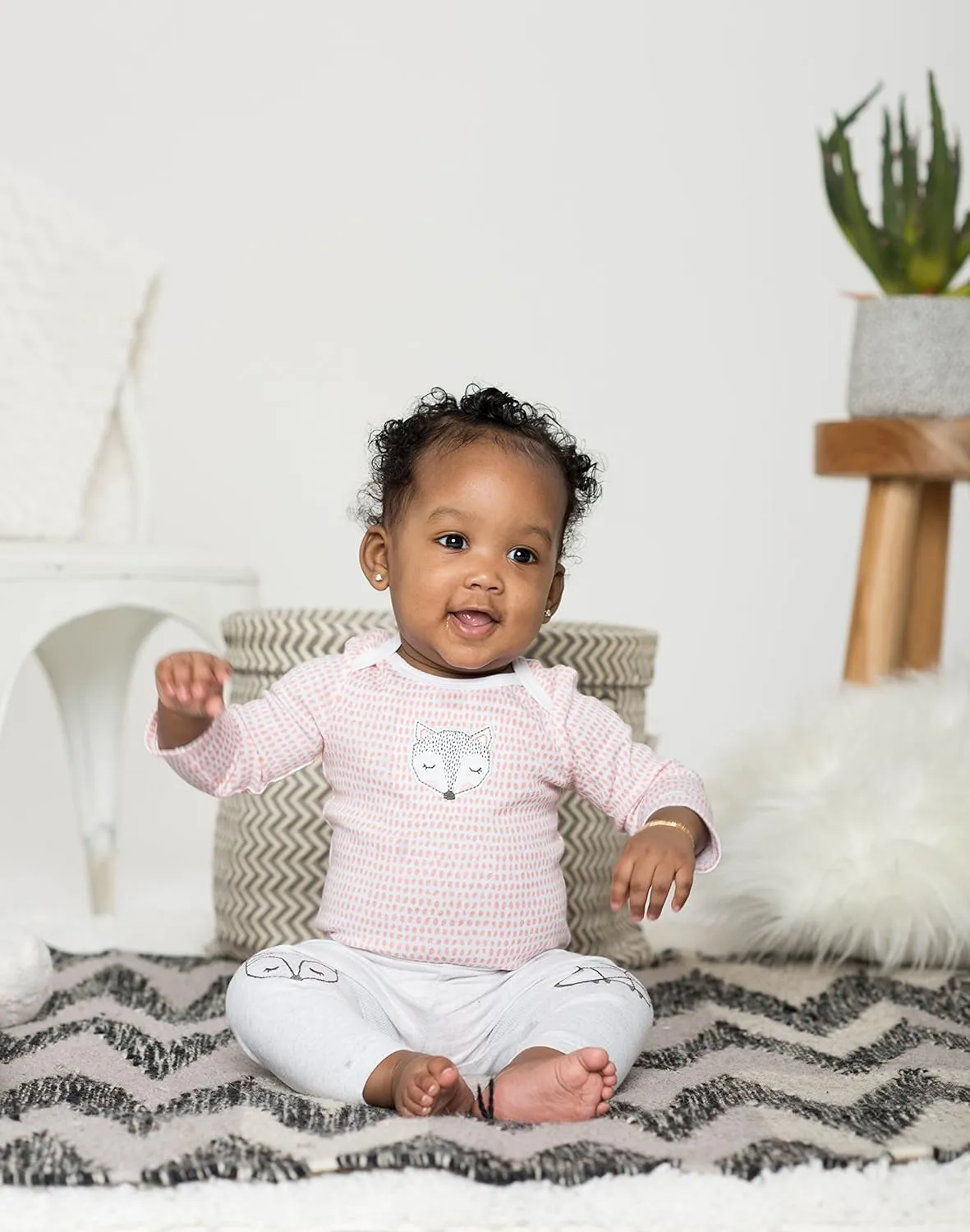 Lamaze baby-girls Long Sleeve Cotton Bodysuit, Snap ClosureShirt