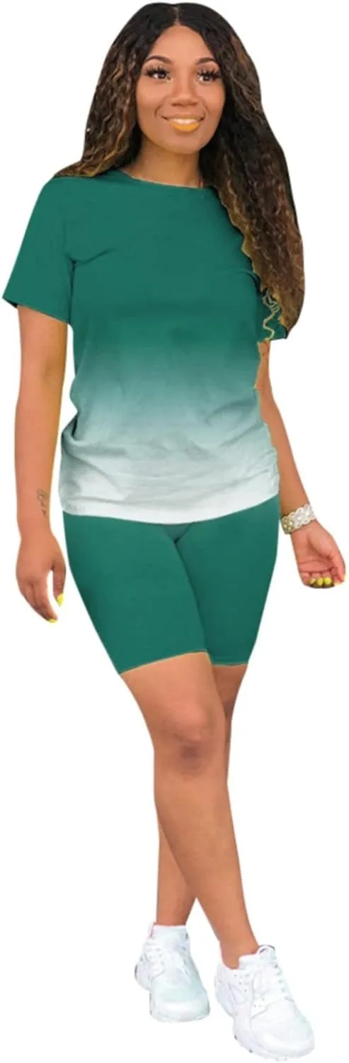 LCMTWX Womens Workout Sets Summer 2pcs Outfits For Women Short Sleeve T Shirts Bodycon Pants 2 Piece Workout Sets For Pink