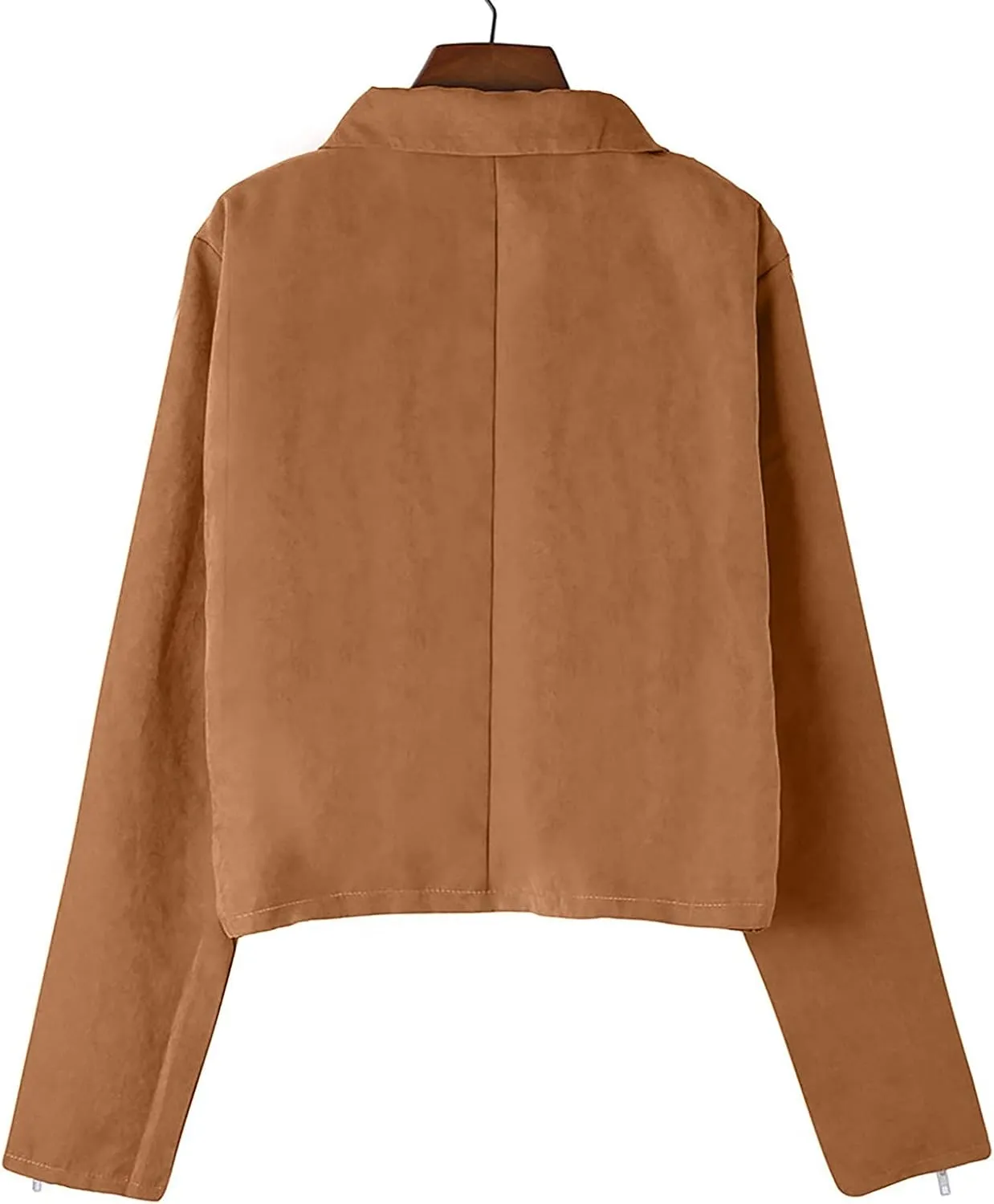 Leather Jacket for Women Fashion Zip Up PU Leather Motorcycle Jacket Casual Slim Short Leather Coat Moto Biker