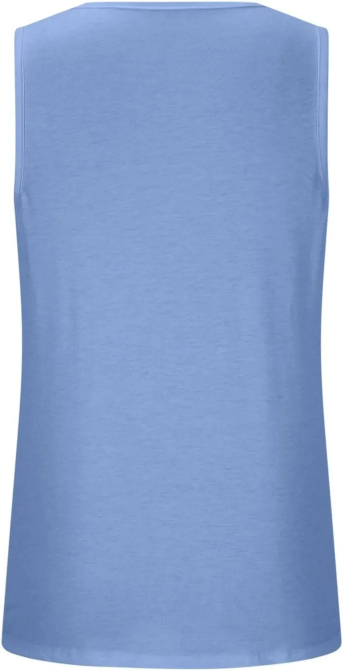 Lmdudan Plus Size Tank Tops for Women Fashion Solid Color Sleeveless U Neck Tees 2024 Summer Loose Flowy Casual Comfy Shirts