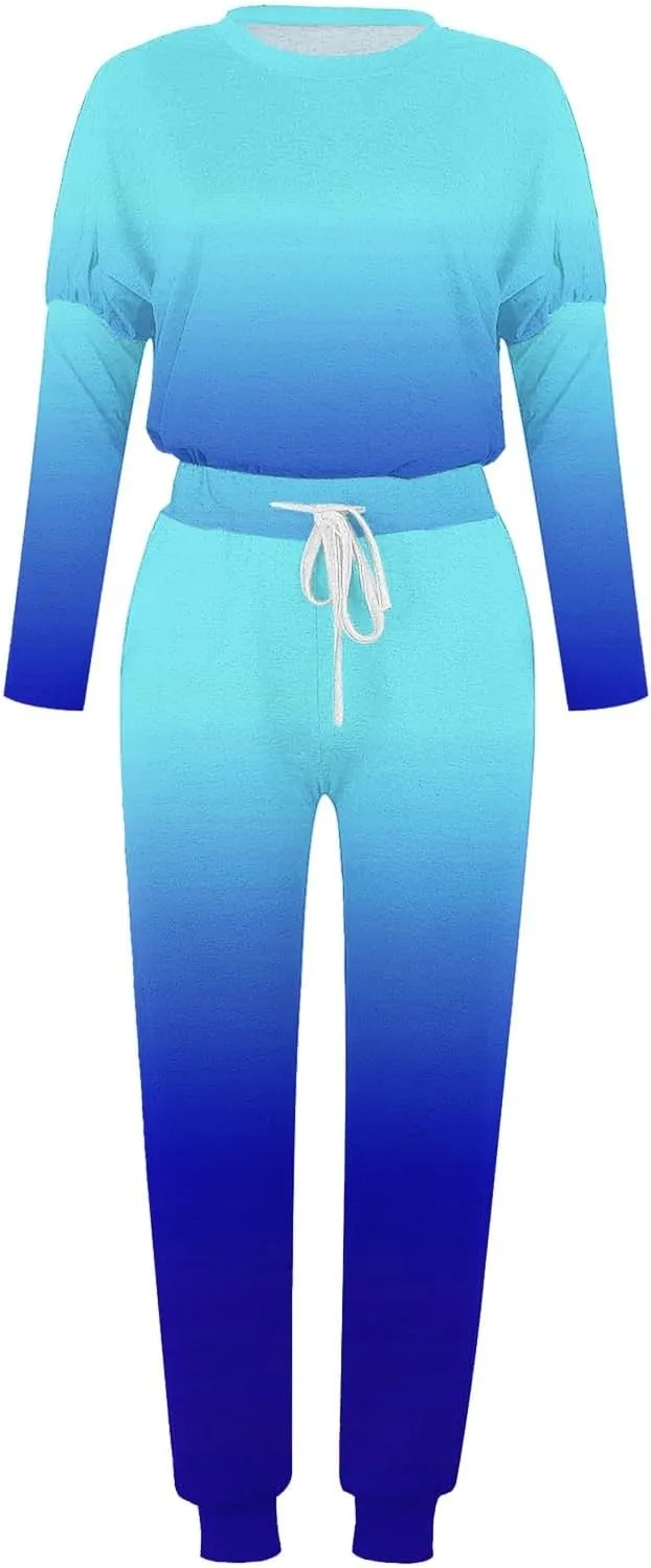 Lounge Sets for Women-2 Piece Sets for Women Jogger Sets for Women Long Sleeve Crewneck Sweatshirts With Sweatpant