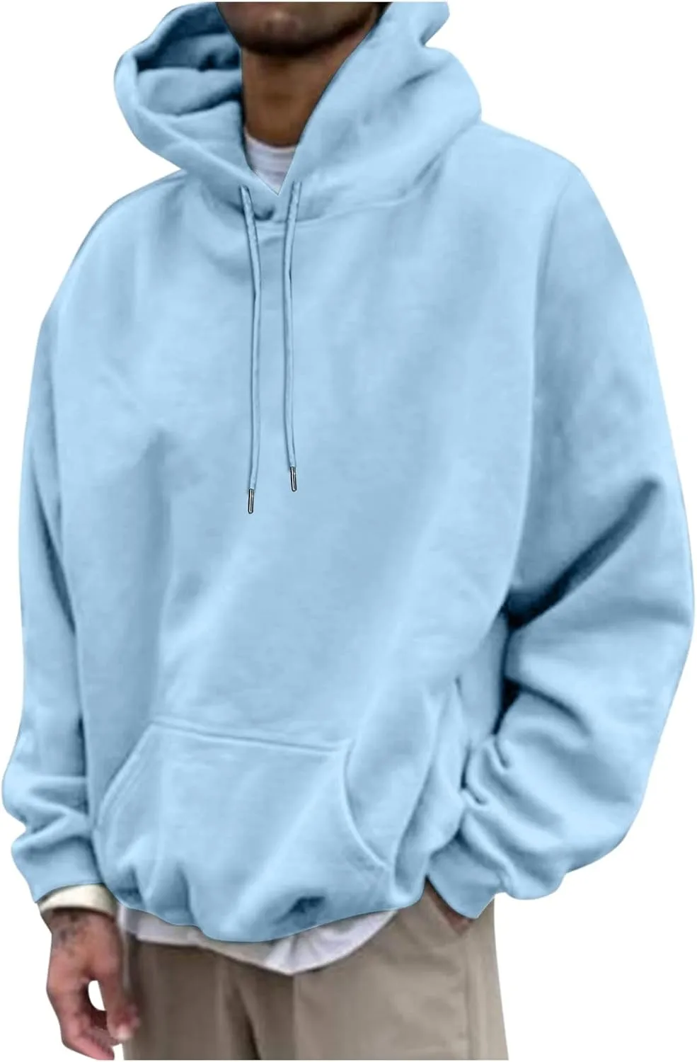 Love Like Jesus Hoodies for Men Letter Graphic Christian Faith Hoodies with Pocket Long Sleeve Drawstring Hooded Sweatshirts