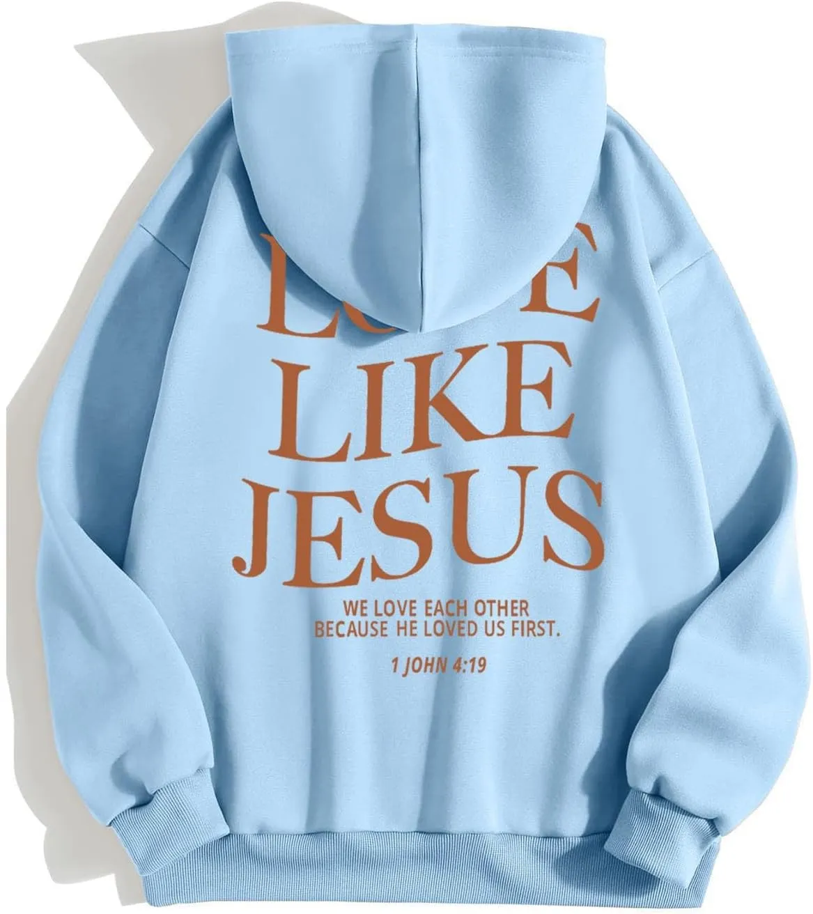 Love Like Jesus Hoodies for Men Women Christian Jesus Gift Long Sleeve Pollover Fashion Comfy Oversized Religious Sweatshirt
