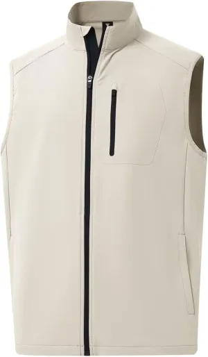 M MAELREG Mens Vests Outerwear Windproof Lightweight Softshell Vests Zip Pockets Sports Sleeveless Jacket Golf Vests for Men