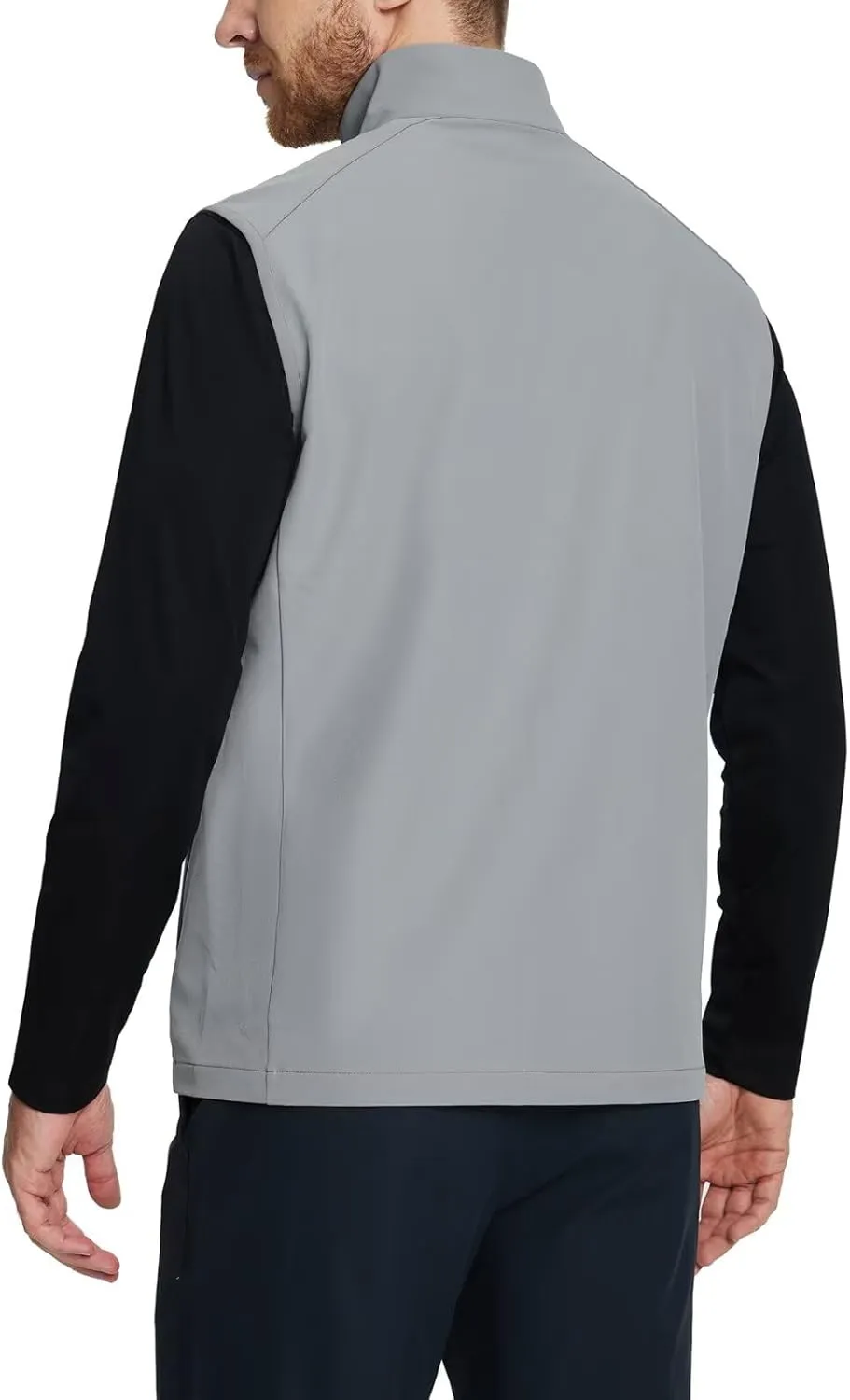M MAELREG Mens Vests Outerwear Windproof Lightweight Softshell Vests Zip Pockets Sports Sleeveless Jacket Golf Vests for Men