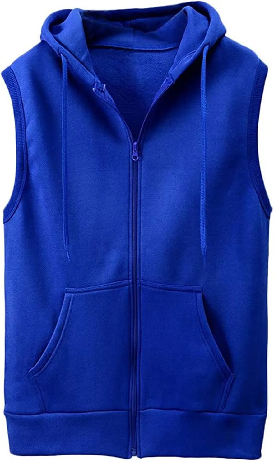 Maiyifu-GJ Zip Up Hoodie Tank Tops for Men Slim Fit Sleeveless Workout Hooded Shirt Casual Lightweight Zipper Hoodies Vests