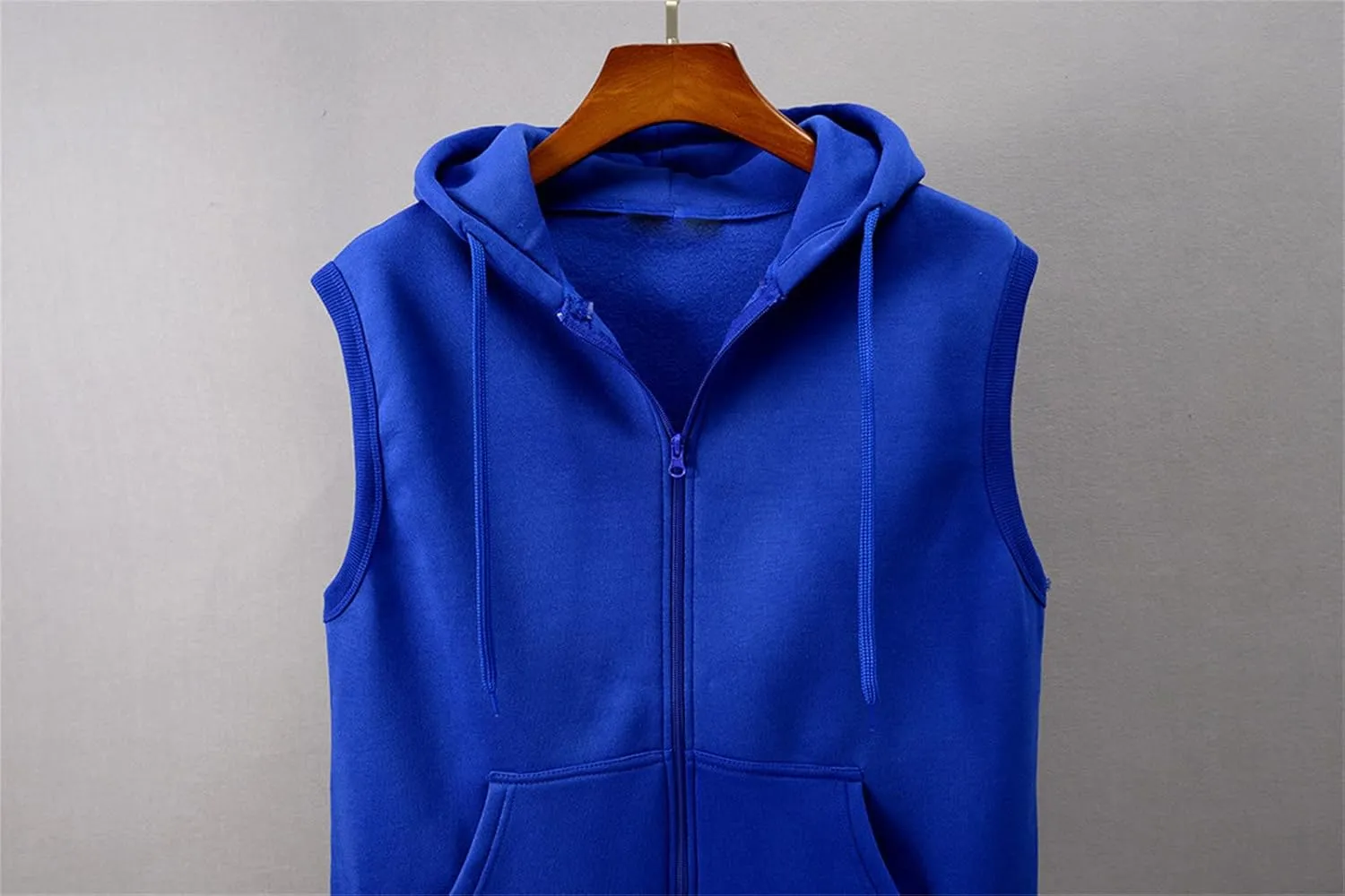 Maiyifu-GJ Zip Up Hoodie Tank Tops for Men Slim Fit Sleeveless Workout Hooded Shirt Casual Lightweight Zipper Hoodies Vests
