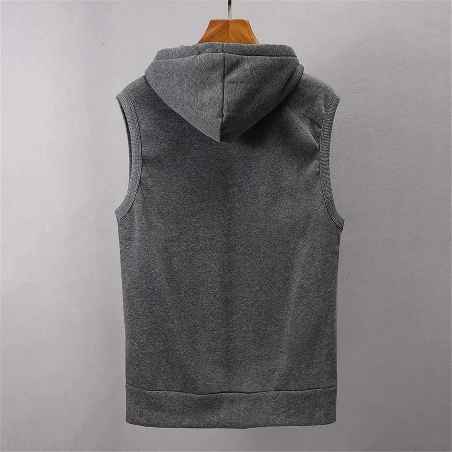 Maiyifu-GJ Zip Up Hoodie Tank Tops for Men Slim Fit Sleeveless Workout Hooded Shirt Casual Lightweight Zipper Hoodies Vests