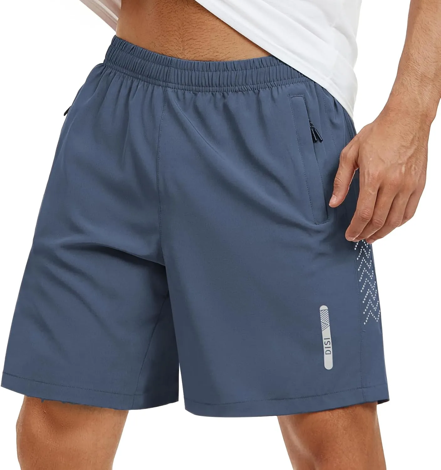 Mens Athletic Shorts 7 Inch Quick Dry Running Sports Shorts Lightweight Workout Gym Shorts Elastic Waist Shorts with Pockets