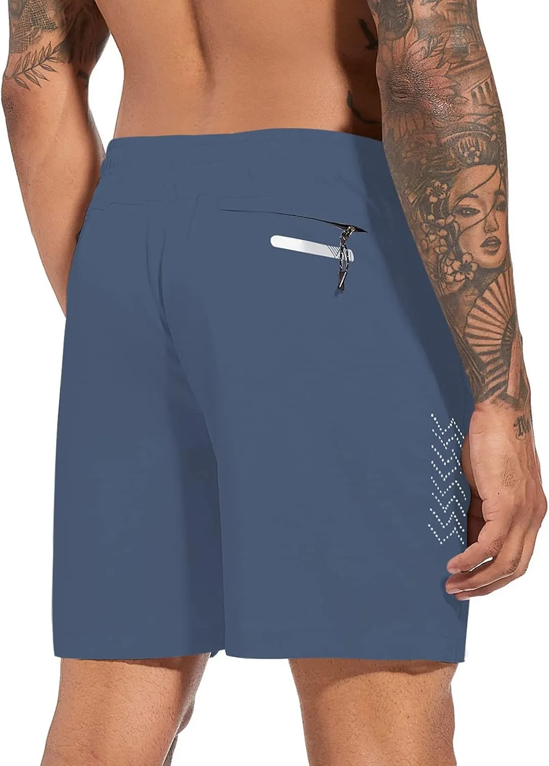 Mens Athletic Shorts 7 Inch Quick Dry Running Sports Shorts Lightweight Workout Gym Shorts Elastic Waist Shorts with Pockets