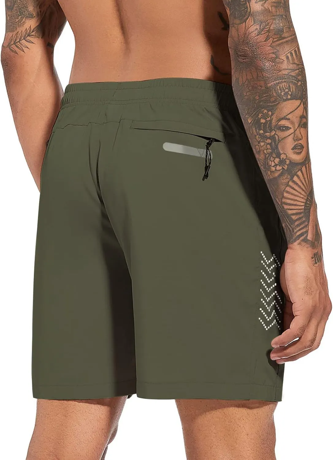 Mens Athletic Shorts 7 Inch Quick Dry Running Sports Shorts Lightweight Workout Gym Shorts Elastic Waist Shorts with Pockets