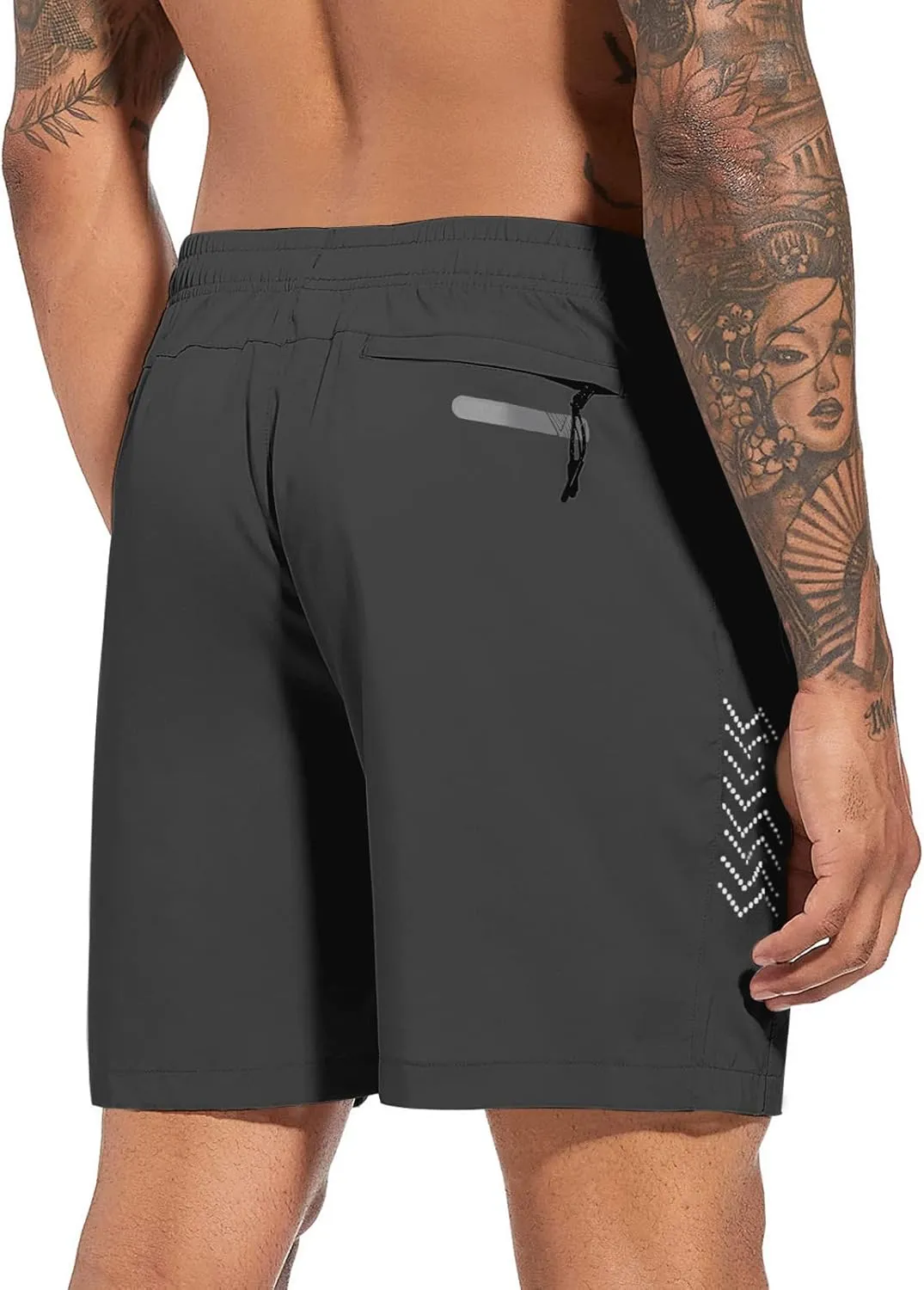 Mens Athletic Shorts 7 Inch Quick Dry Running Sports Shorts Lightweight Workout Gym Shorts Elastic Waist Shorts with Pockets