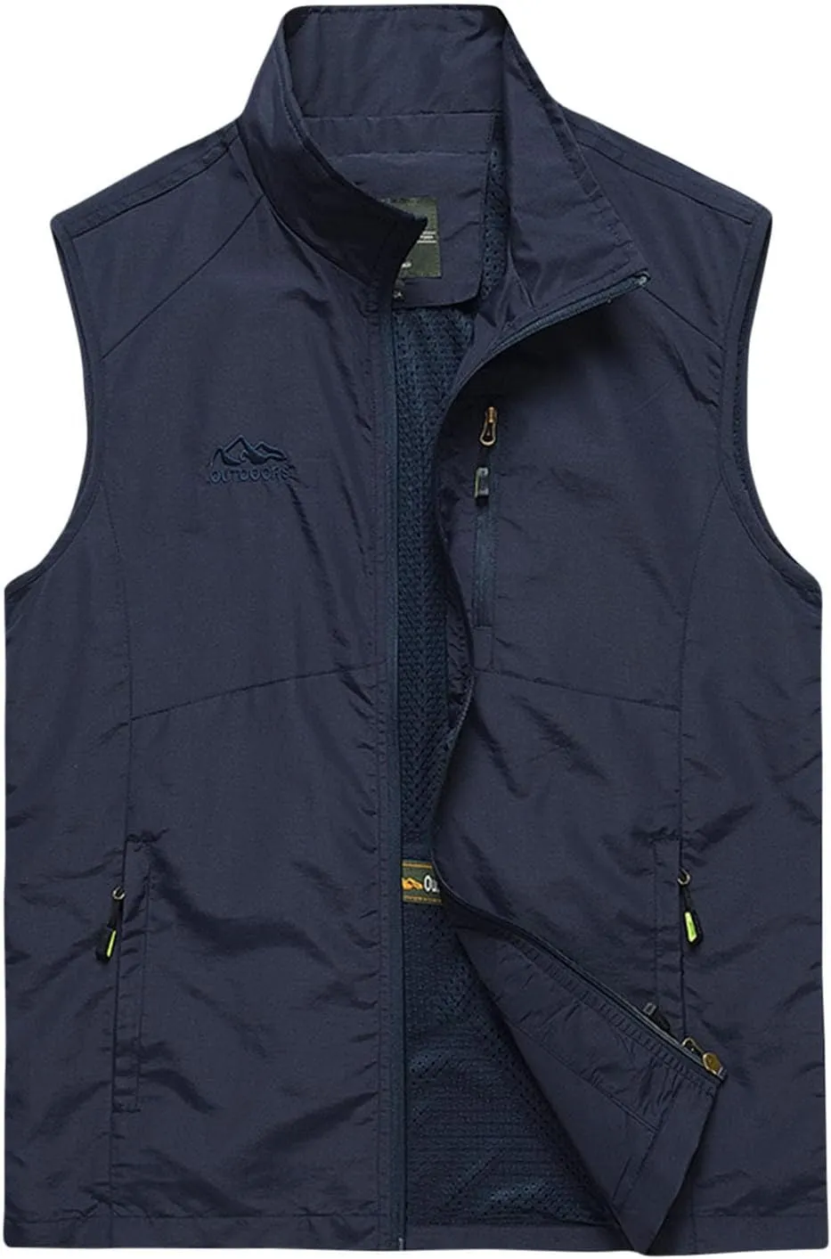 Men's Cargo Vests Outdoor Mesh Safari Fishing Travel Photo Work Vest Multi Pockets Breathable Waistcoat Jackets