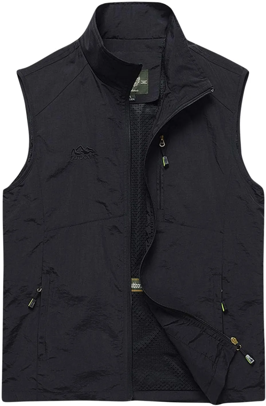 Men's Cargo Vests Outdoor Mesh Safari Fishing Travel Photo Work Vest Multi Pockets Breathable Waistcoat Jackets