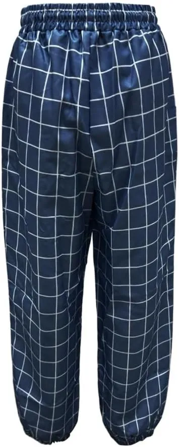 Men's Casual Drawstring Checkered Pants Stretch Slim Fit Skinny Pants Plaid Dress Pants for Men Business Suit Pants