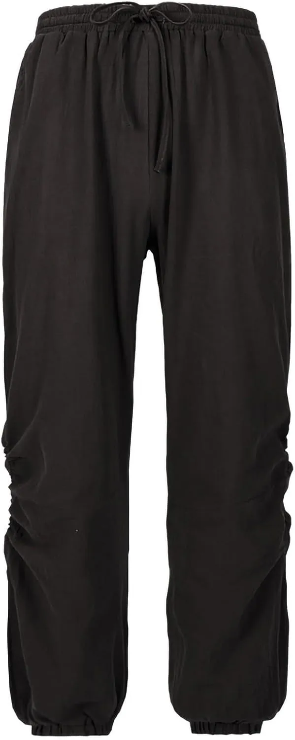 Men's Casual Pants Linen Pants Drawstring Beach Trousers Relaxed-Fit Yoga Pants Summer Elastic Waist Pants